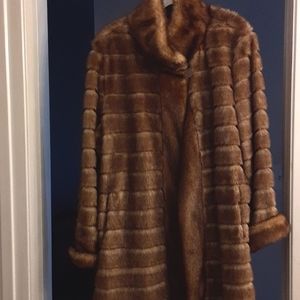 Dennis Basso Faux Mink Coat